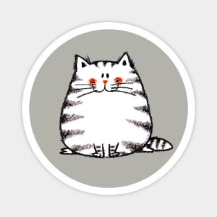 fat cat cartoon Magnet